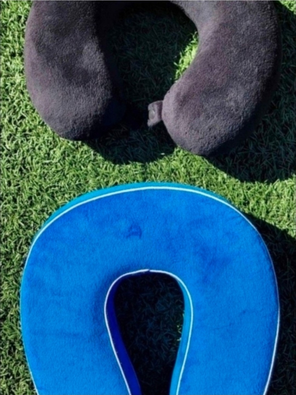 Kids Plush U-Shaped Travel Neck Pillow - Blue